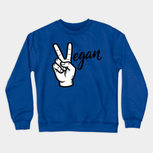 Vegan Vibes Peace Sign Crewneck Sweatshirt by enrynz