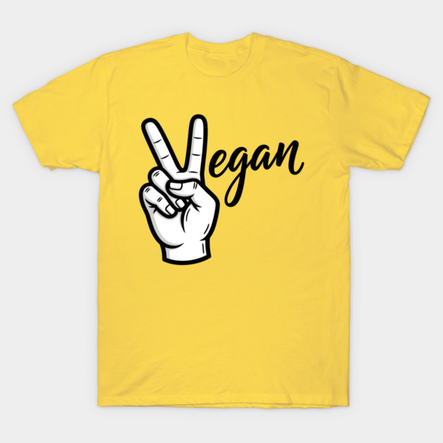 Vegan Vibes Peace Sign T-Shirt by enrynz