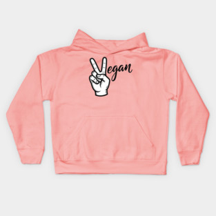 Vegan Vibes Peace Sign Kids Hoodie