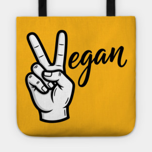 Vegan Vibes Peace Sign Tote