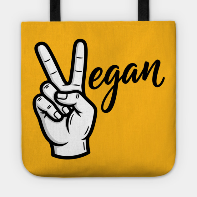 Vegan Vibes Peace Sign Tote by enrynz