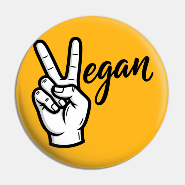 Vegan Vibes Peace Sign Pin by enrynz