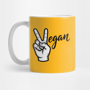 Vegan Vibes Peace Sign Mug