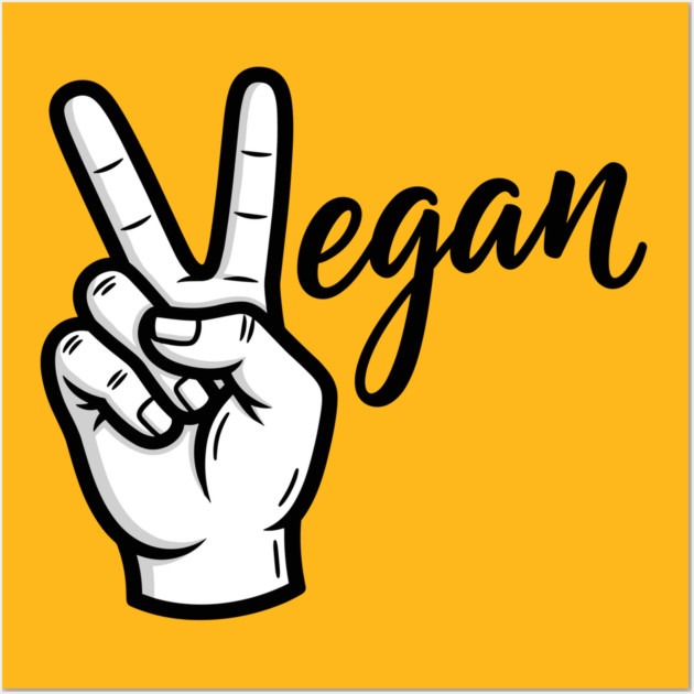 Vegan Vibes Peace Sign Wall Art by enrynz