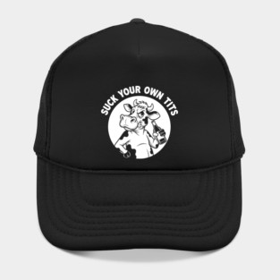 Funny Cow Drinking Beer T-Shirt Hat