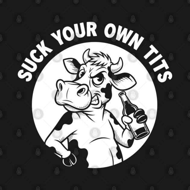 Funny Cow Drinking Beer T-Shirt by enrynz