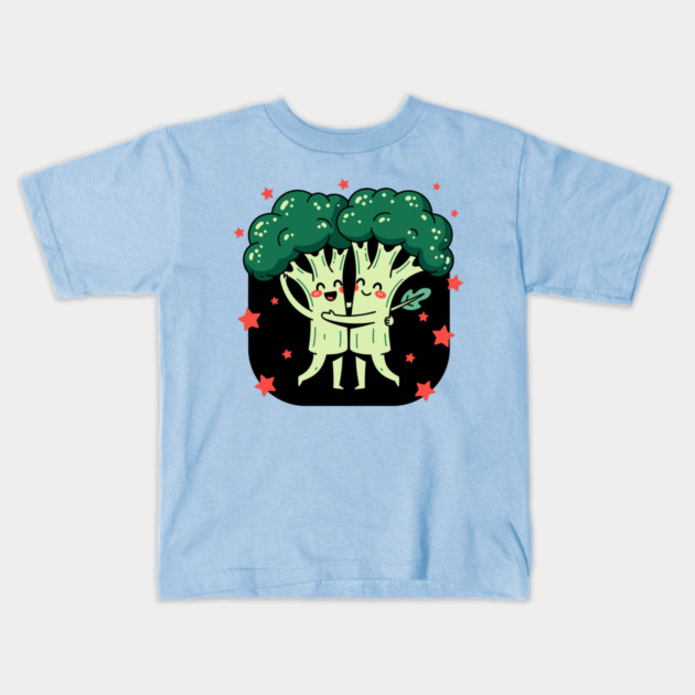 Broccoli Love Duo Kids T-Shirt by enrynz