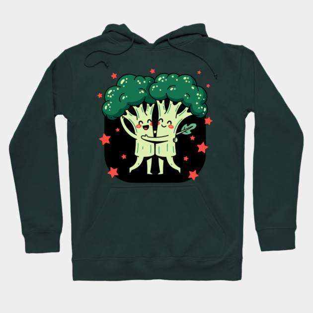 Broccoli Love Duo Hoodie by enrynz