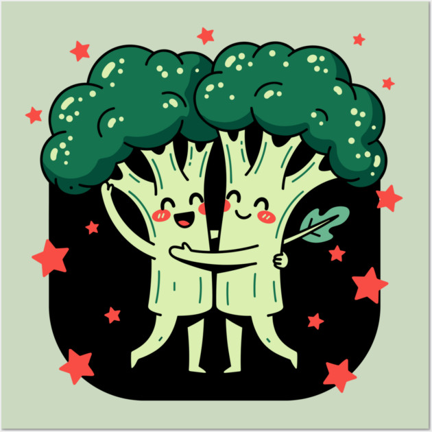 Broccoli Love Duo Wall Art by enrynz