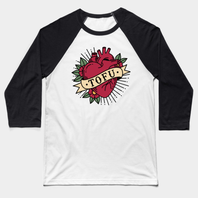 Tofu Lovers' Heart Baseball T-Shirt by enrynz