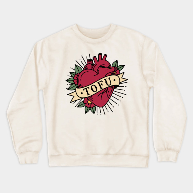 Tofu Lovers' Heart Crewneck Sweatshirt by enrynz