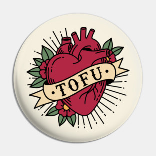 Tofu Lovers' Heart Pin