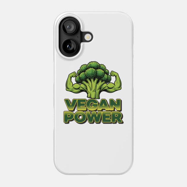 Vegan Power Broccoli Strength Phone Case by enrynz