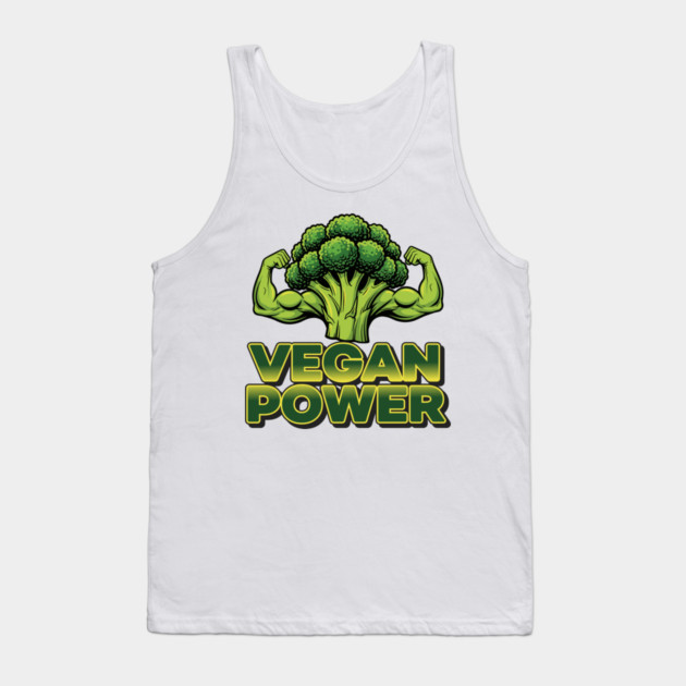 Vegan Power Broccoli Strength Tank Top by enrynz