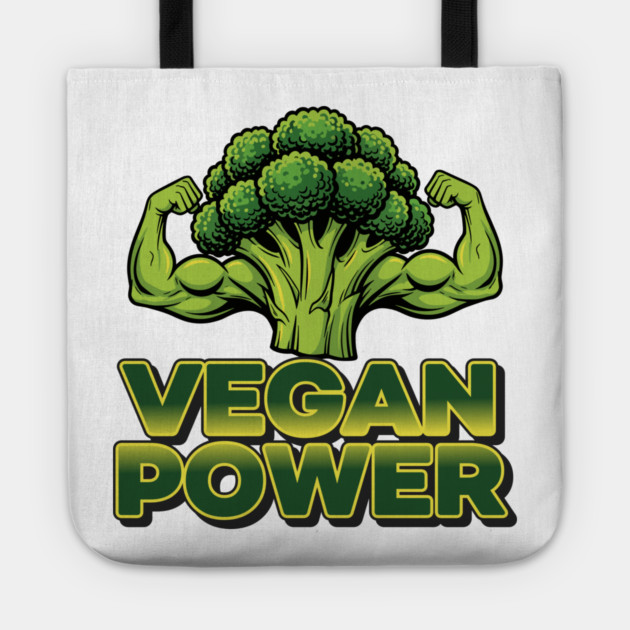 Vegan Power Broccoli Strength Tote by enrynz