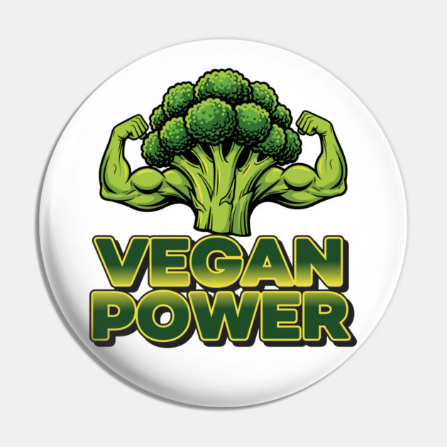Vegan Power Broccoli Strength Pin by enrynz