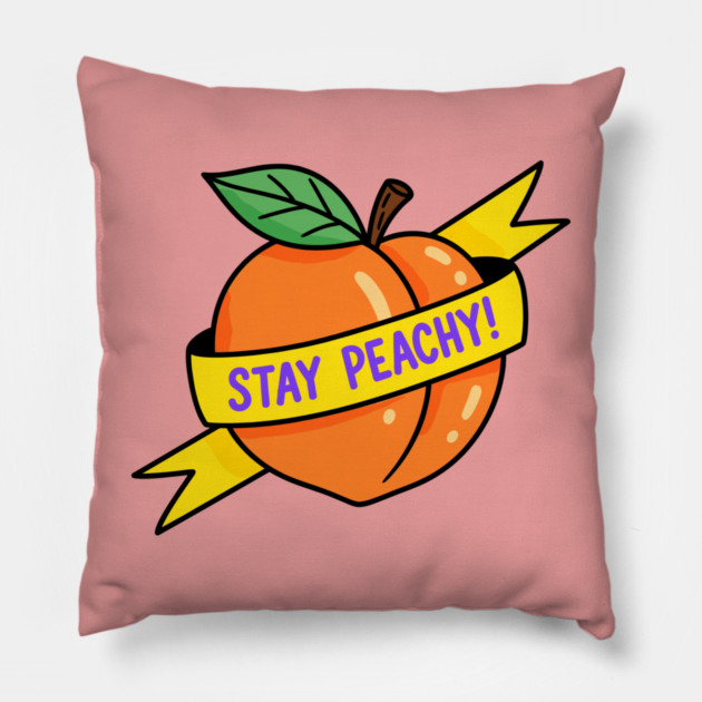 Stay Peachy Pillow by enrynz