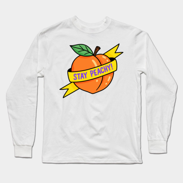 Stay Peachy Long Sleeve T-Shirt by enrynz