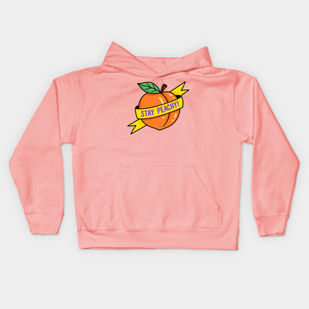 Stay Peachy Kids Hoodie by enrynz