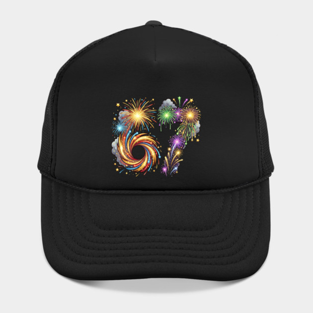 67 Colorful Fireworks Celebration for New Year's Eve by Creatifly Graphic Tees