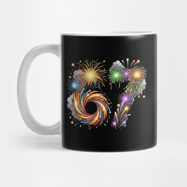 67 Colorful Fireworks Celebration for New Year's Eve by Creatifly Graphic Tees