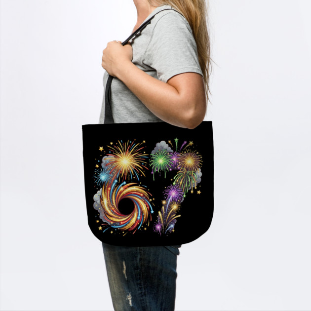67 Colorful Fireworks Celebration for New Year's Eve by Creatifly Graphic Tees