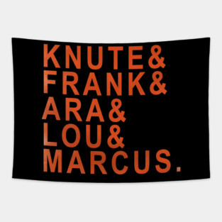 Knute,ara, frank to show - notre dame fighting irish toshow- Tapestry