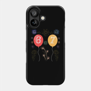 New Year's Eve 67 Balloons and Fireworks Countdown Phone Case