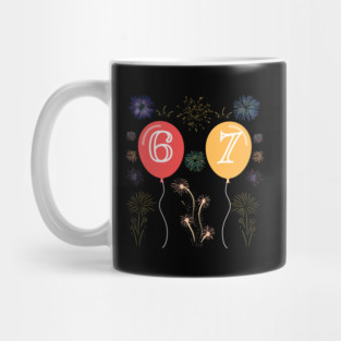 New Year's Eve 67 Balloons and Fireworks Countdown Mug