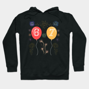 New Year's Eve 67 Balloons and Fireworks Countdown Hoodie