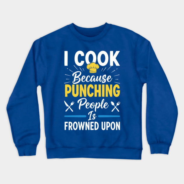Cooking Not Punching Crewneck Sweatshirt by enrynz