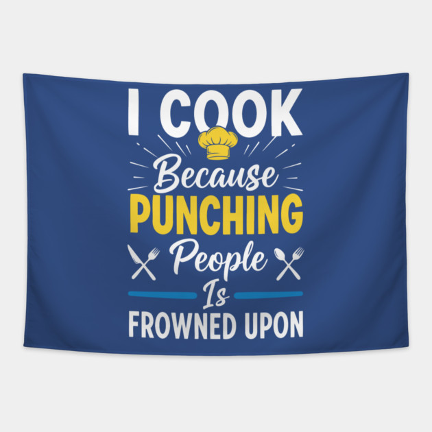 Cooking Not Punching Tapestry by enrynz