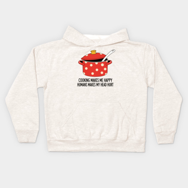 Introvert's Kitchen Humor Kids Hoodie by enrynz