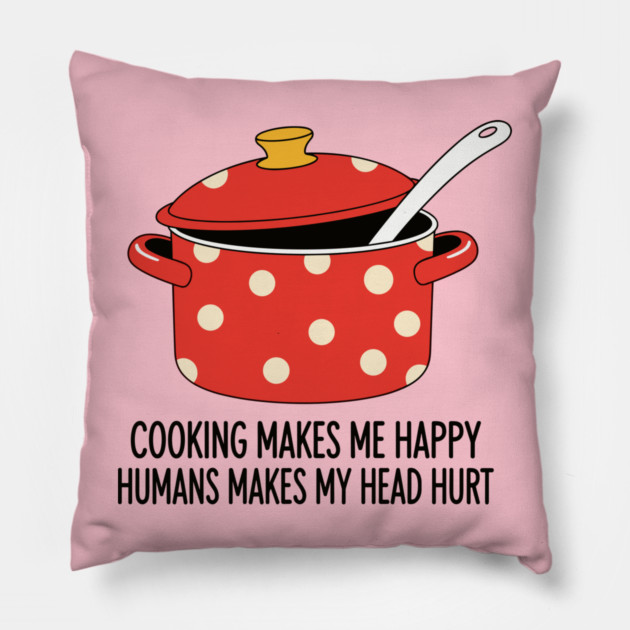 Introvert's Kitchen Humor Pillow by enrynz