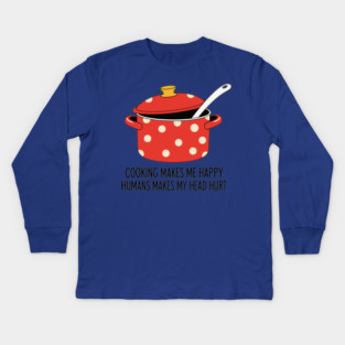 Introvert's Kitchen Humor Kids Long Sleeve T-Shirt