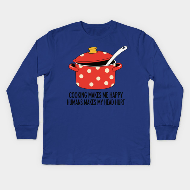 Introvert's Kitchen Humor Kids Long Sleeve T-Shirt by enrynz