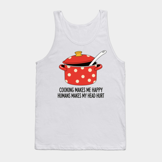 Introvert's Kitchen Humor Tank Top by enrynz