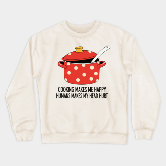 Introvert's Kitchen Humor Crewneck Sweatshirt by enrynz
