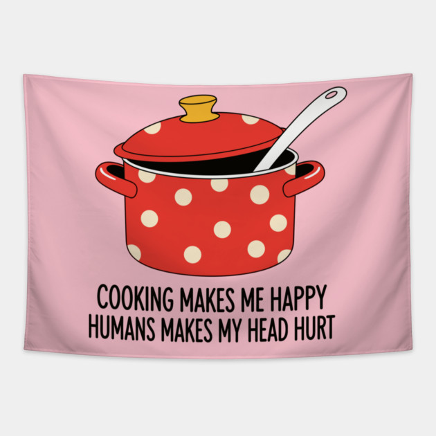 Introvert's Kitchen Humor Tapestry by enrynz