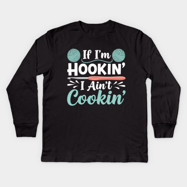 Hooked on Yarn Kids Long Sleeve T-Shirt by enrynz