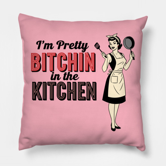 Sassy Kitchen Humor Pillow by enrynz