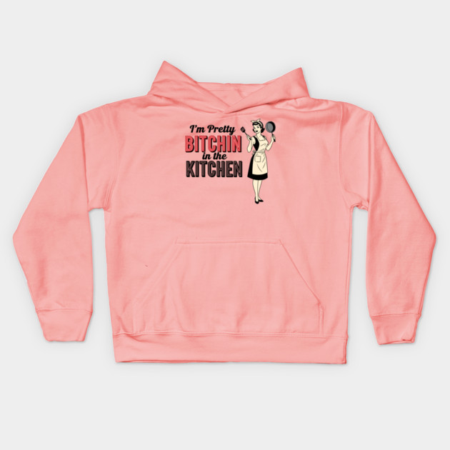 Sassy Kitchen Humor Kids Hoodie by enrynz