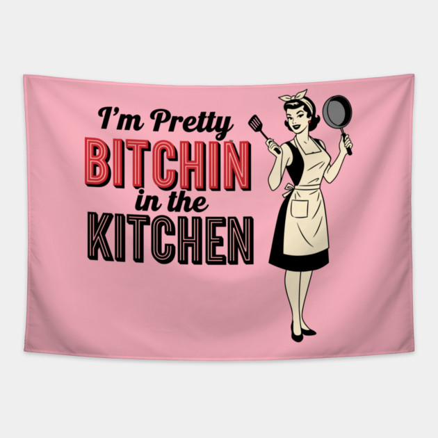 Sassy Kitchen Humor Tapestry by enrynz