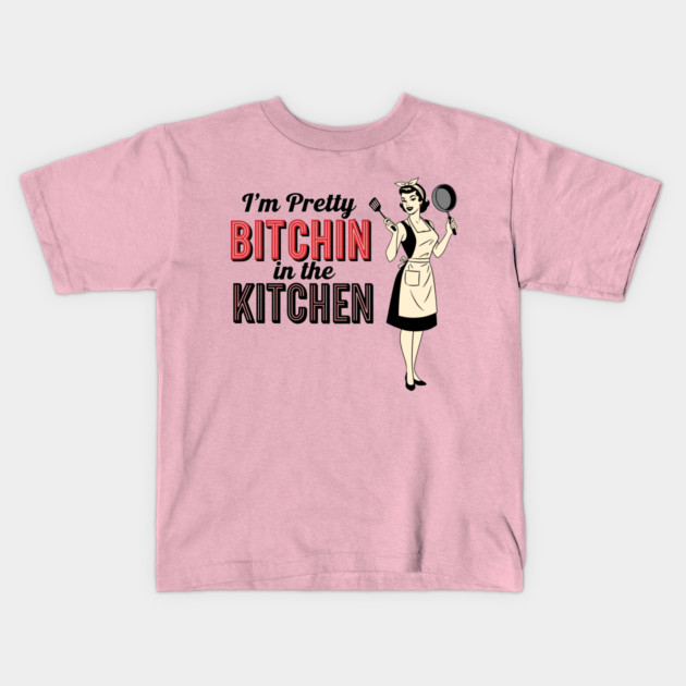 Sassy Kitchen Humor Kids T-Shirt by enrynz