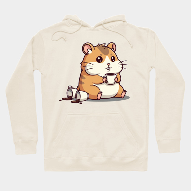 Hamster's Coffee Chaos Hoodie by enrynz