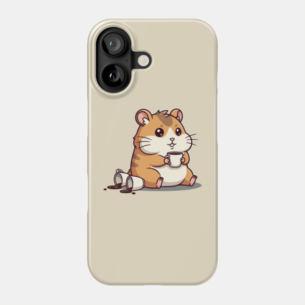 Hamster's Coffee Chaos Phone Case by enrynz