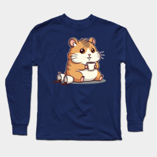 Hamster's Coffee Chaos Long Sleeve T-Shirt