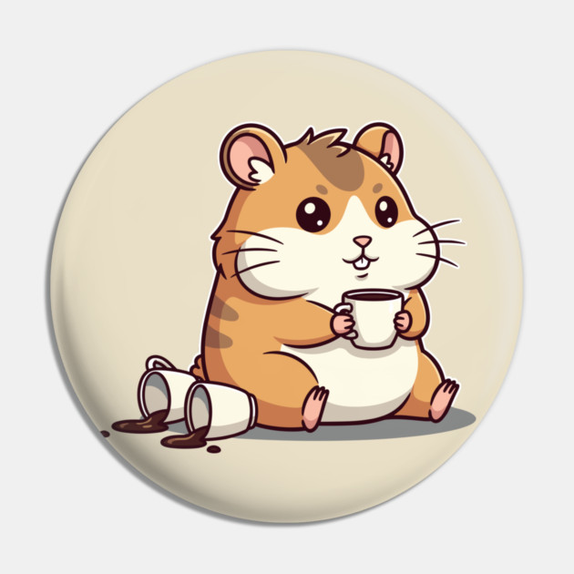 Hamster's Coffee Chaos Pin by enrynz