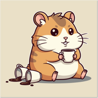 Hamster's Coffee Chaos Posters and Art