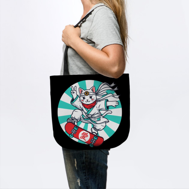 Skateboarding Ninja Cat by enrynz